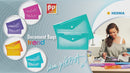 Document Bag assortment DIN long/DL Basic Colours - (pack of 5 mixed colours)