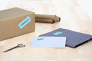Blue labels, 70 x 37mm, Paper, Removable adhesive, A4 [480 labels]