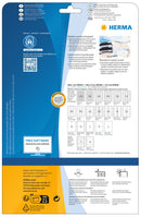 Recycled paper labels, 99 x 68mm, Natural white, Permanent adhesive, A4 [160 labels]