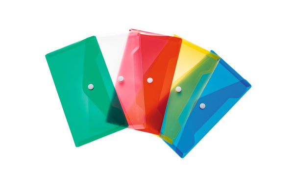 Document Bag assortment DIN long/DL Basic Colours - (pack of 5 mixed colours)
