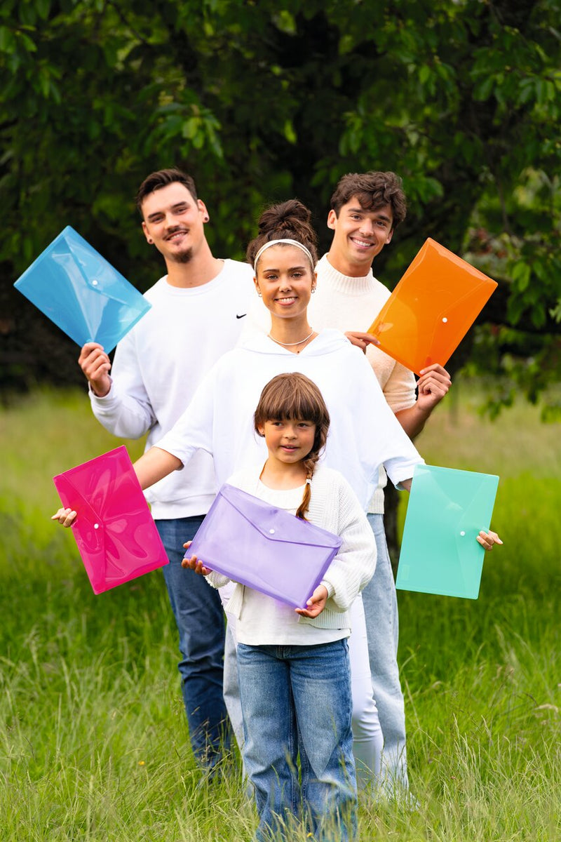 Assortment Document Bag DIN A4 PP - Trend Colours (pack of 5 mixed colours)