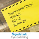 Yellow labels, 70 x 37mm, Paper, Removable adhesive, A4 [480 labels]