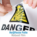 Weatherproof film labels A4 99 x 42 mm white extra strong adhesion film matt weatherproof [480 labels]