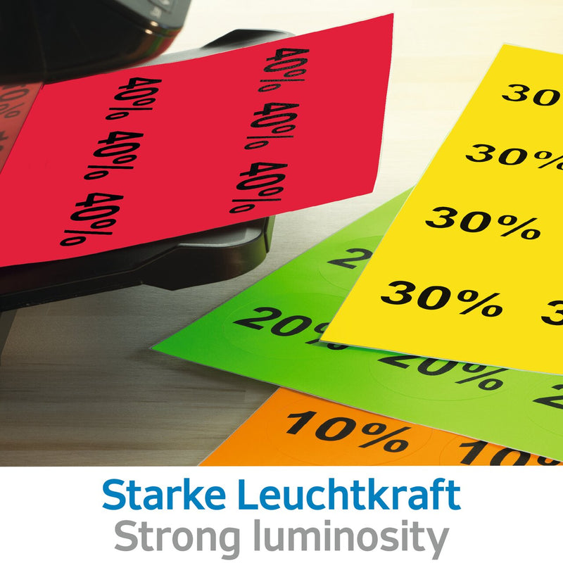 Blue labels, 70 x 37mm, Paper, Removable adhesive, A4 [480 labels]