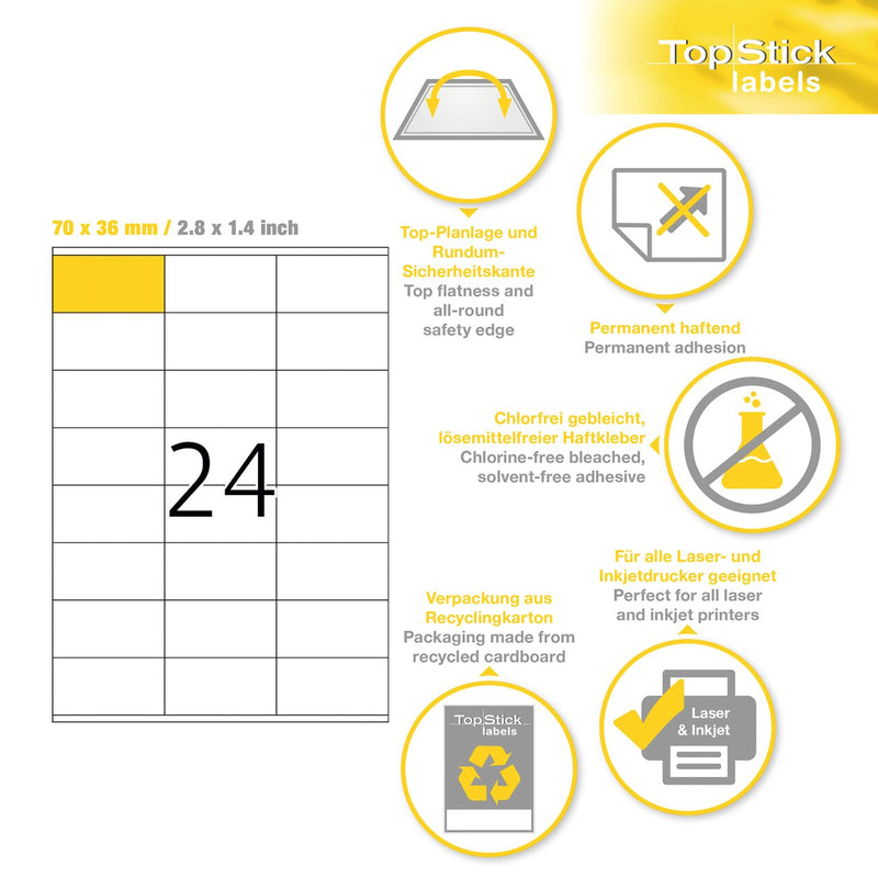 L7159 Labels Labels 70 x 36mm for Office Printers - Top Quality