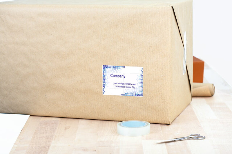 Recycled paper labels, 99 x 68mm, Natural white, Permanent adhesive, A4 [160 labels]