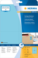 Blue labels, 105 x 148mm, Paper, Removable adhesive, A4 [80 labels]
