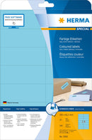 Blue labels, 105 x 42mm, Paper, Removable adhesive, A4 [280 labels]