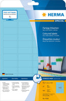 Blue labels, 46 x 21mm, Paper, Removable adhesive, A4 [960 labels]