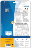 Clear labels, 40mm diameter, Crystal clear polyester, Permanent adhesive, A4 [600 labels]