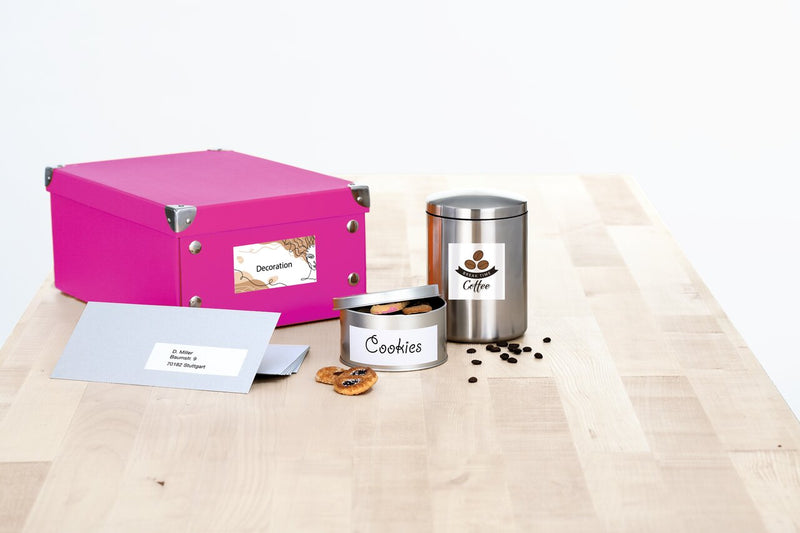 Gloss Labels suitable for labelling party goods and organizer 