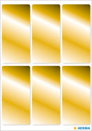 Stickers, Gold, 26 x 54mm, Paper, Permanent adhesive, Rectangles [18 labels]