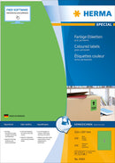 Green labels, 210 x 297mm, Paper, Permanent adhesive, A4 [100 labels]