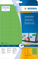 Green labels, 46 x 21mm, Paper, Removable adhesive, A4 [960 labels]