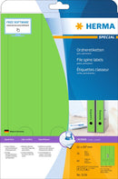 File labels, Green, 61 x 297mm, for wide files (long), A4 [60 labels]