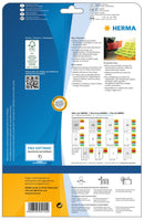 Neon labels, Green, 60 mm, Round, Paper, Permanent adhesive, A4 [240 labels]