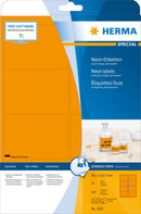 Neon Labels, Orange, 99 x 68mm, Paper, Permanent adhesive, A4 [160 labels]