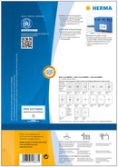 Recycled paper labels, 210 x 297mm, Natural white, Permanent adhesive, A4 [100 labels]