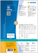 Recycled paper labels, 64 x 38mm, Natural white, Permanent adhesive, A4 [2100 labels]
