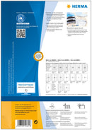 Recycled paper labels, 70 x 36mm, Natural white, Permanent adhesive, A4 [2400 labels]