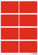 Stickers, Red, 25 x 40mm, Paper, Permanent adhesive, Rectangles [40 labels]
