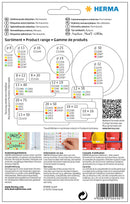 Stickers, Red, 52 x 82mm, Paper, Permanent adhesive, Rectangles [128 labels]