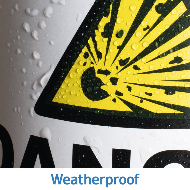 Weatherproof inkjet film labels suitable for outdoors and visually bold display prints