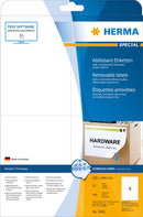 Removable labels, 101 x 148mm, White, Repositionable paper, A4 [100 labels]