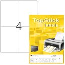 Labels, Copier/Laser/Inkjet, 105 x 148mm, White, Paper, Permanent adhesive, A4 [100 labels]