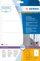 File labels, Removable, White, 192 x 61mm, for wide files (short), A4 [100 labels]