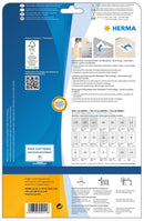 Removable labels, 25 x 17mm, White, Repositionable paper, A4 [2800 labels]