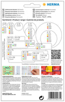 Stickers, White coloured dots, 32mm diameter, Paper, Permanent adhesive [480 labels]
