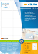 Address labels, 64 x 47mm, PREMIUM, Recyclable paper, Permanent adhesive, A4 [1800 labels]