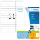 Address labels, 70 x 17mm, PREMIUM, Recyclable paper, Permanent adhesive, A4 [5100 labels]