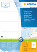 Address labels, 99 x 57mm, PREMIUM, Recyclable paper, Permanent adhesive, A4 [1000 labels]