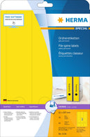 File labels, Yellow, 61 x 297mm, for wide files (long), A4 [60 labels]