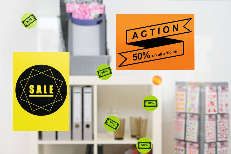 Neon Labels Ideal for posting eye-catching information e.g. warning notices, urgent memos, change of address, coloured coding