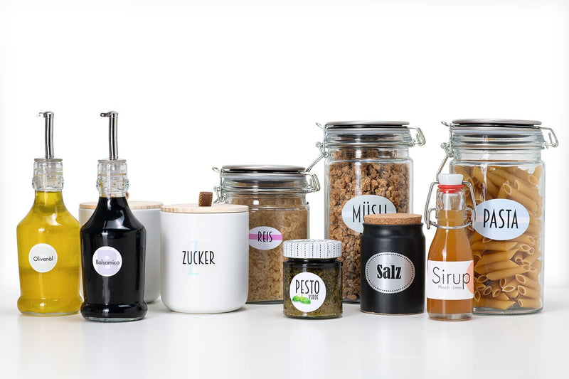 Custom labels perfect for pantry containers 