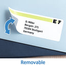 No mess removable labels for office and home use